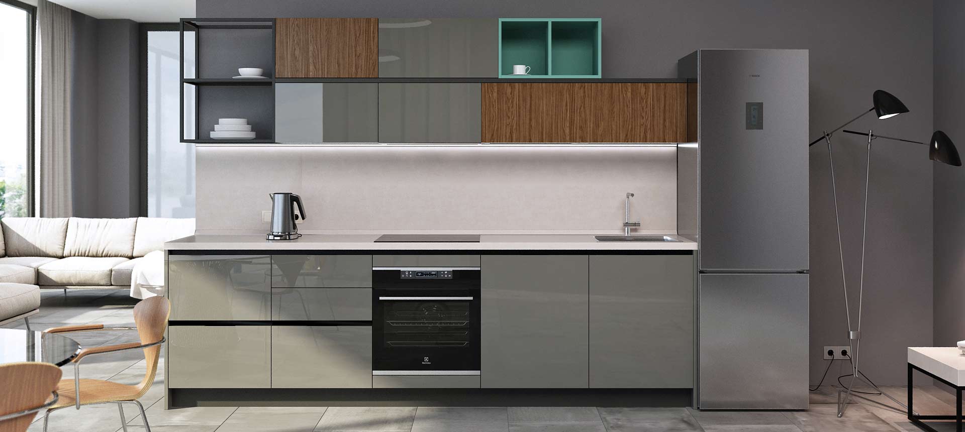 Серый глянец New